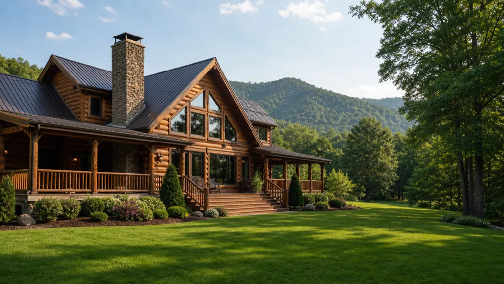 Waynesville, NC cabin exterior wood care